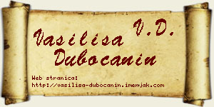 Vasilisa Dubočanin vizit kartica